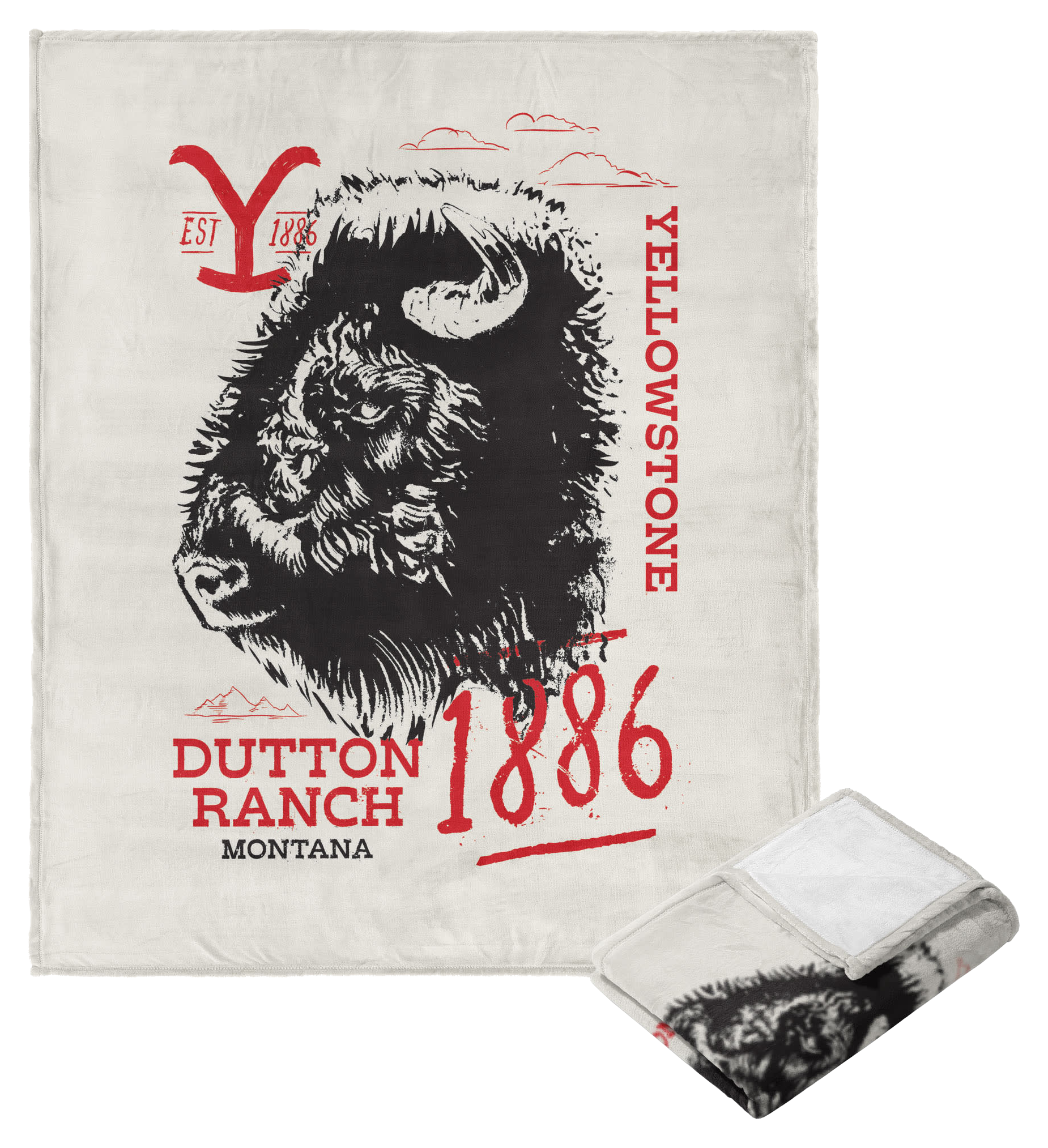 The Northwest Group Yellowstone Bison Head Silk Touch Throw Blanket